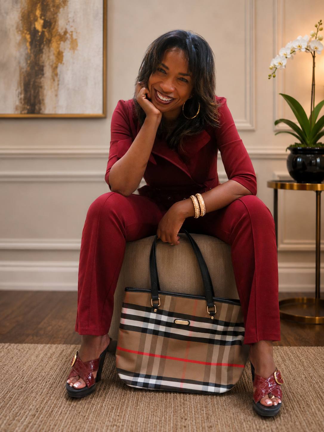 Dr Charlene Ashley in her studio