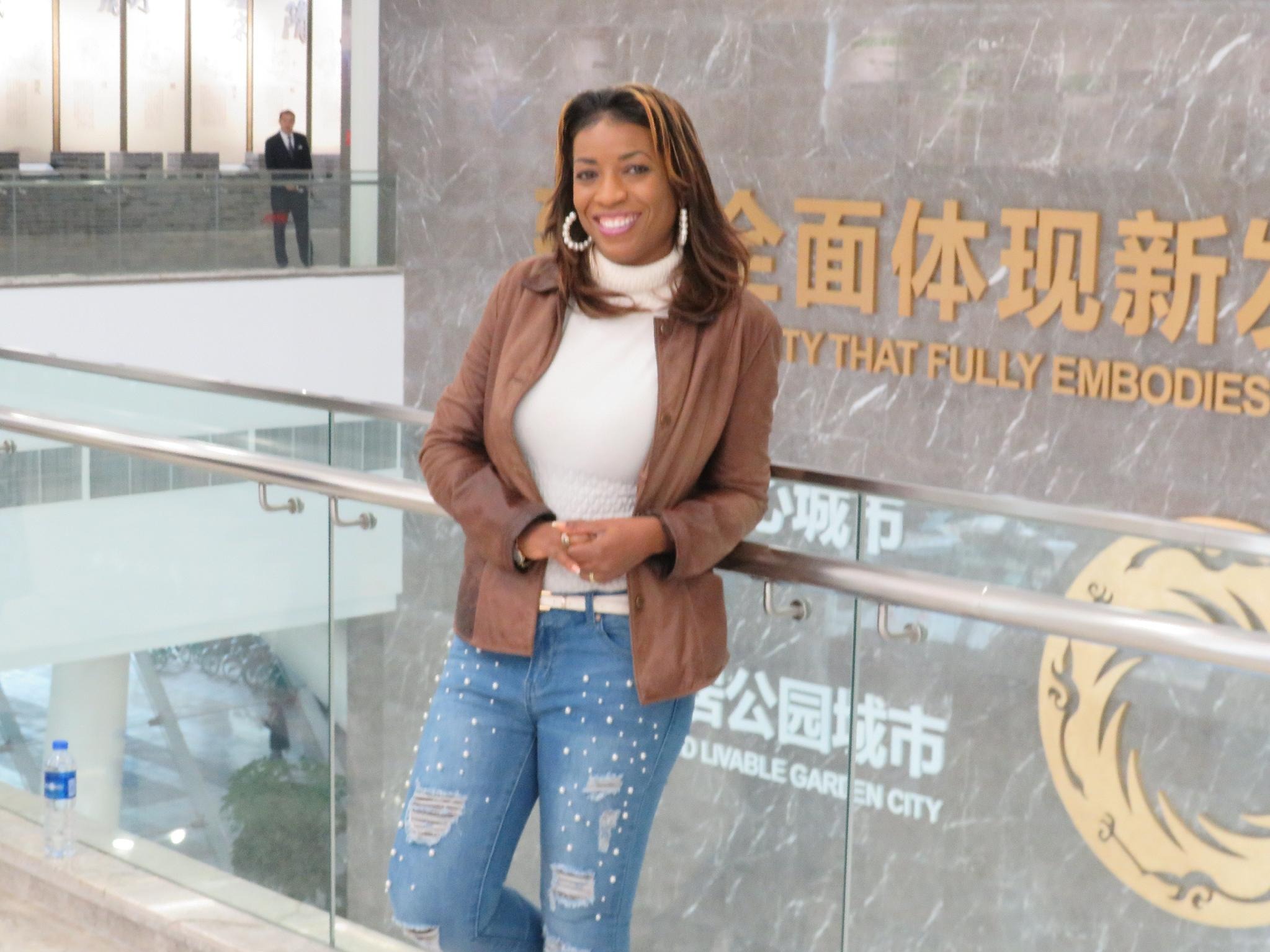 Dr. Charlene Ashley travelling across China during a 2019 cultural and sustainable development programme.